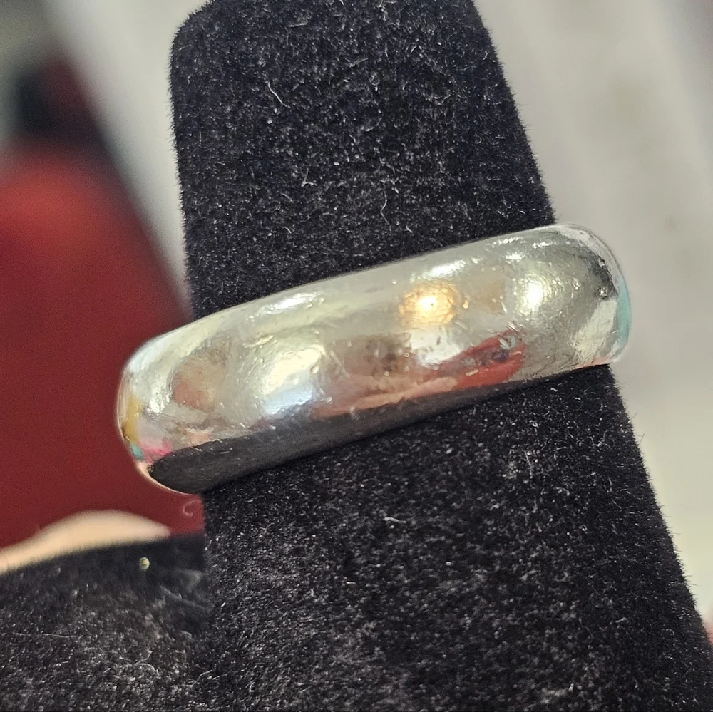 💚Tiffany & Co. Curved Heart Elsa Peretti 925 Silver Vintage Ring SZ 6.25 💍